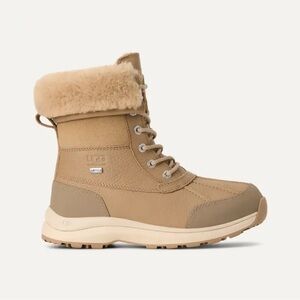 UGG Tan Winter & Rain Boots with Fur Lining and Rugged Sole